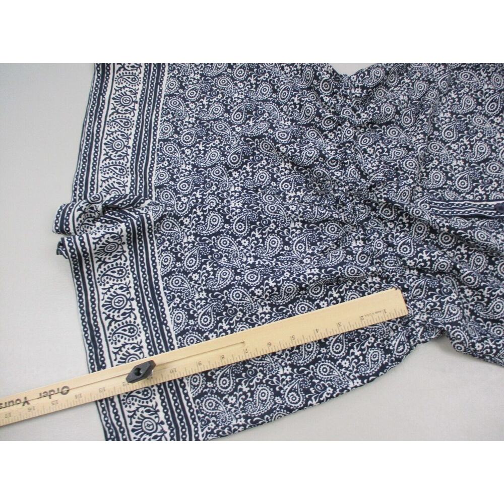 Ann Taylor LOFT Romper Womens 00P Blue Paisley Shorts Roll Tab Top XSP XS Petite - Picture 14 of 16